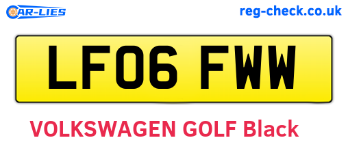 LF06FWW are the vehicle registration plates.