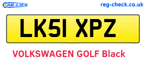 LK51XPZ are the vehicle registration plates.