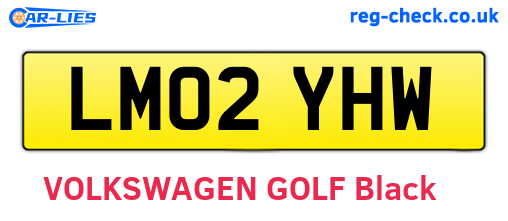 LM02YHW are the vehicle registration plates.