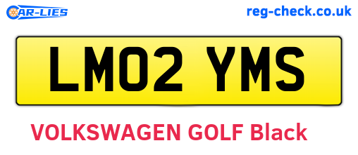 LM02YMS are the vehicle registration plates.
