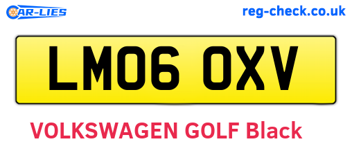 LM06OXV are the vehicle registration plates.