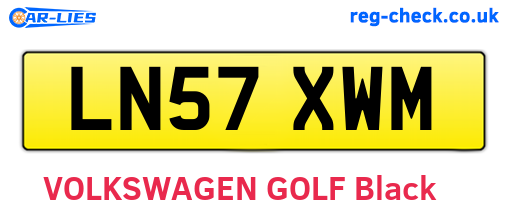 LN57XWM are the vehicle registration plates.