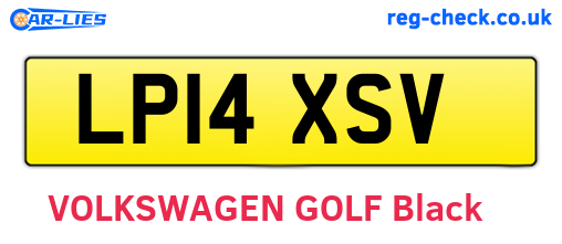 LP14XSV are the vehicle registration plates.