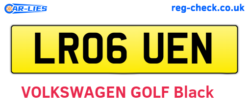 LR06UEN are the vehicle registration plates.
