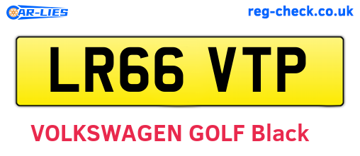 LR66VTP are the vehicle registration plates.