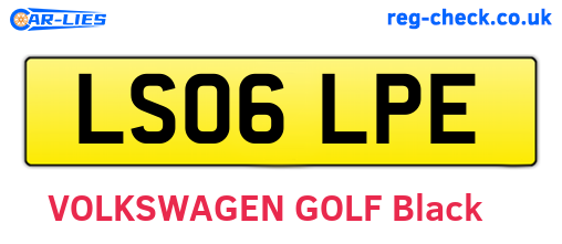 LS06LPE are the vehicle registration plates.