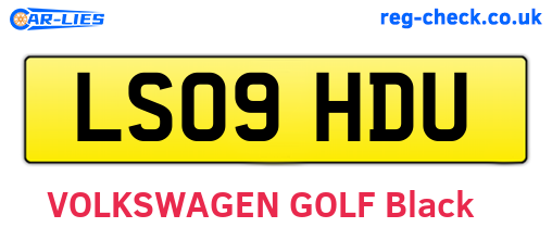 LS09HDU are the vehicle registration plates.