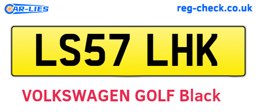 LS57LHK are the vehicle registration plates.