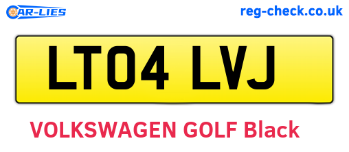 LT04LVJ are the vehicle registration plates.