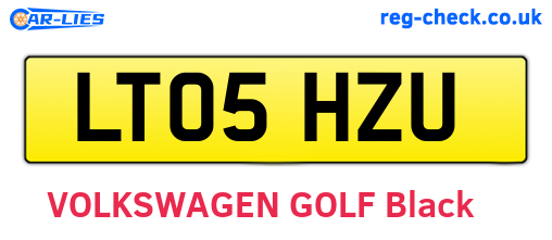 LT05HZU are the vehicle registration plates.