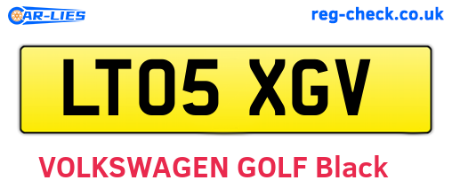 LT05XGV are the vehicle registration plates.