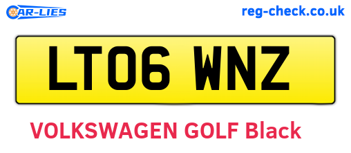 LT06WNZ are the vehicle registration plates.