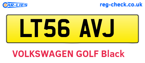 LT56AVJ are the vehicle registration plates.