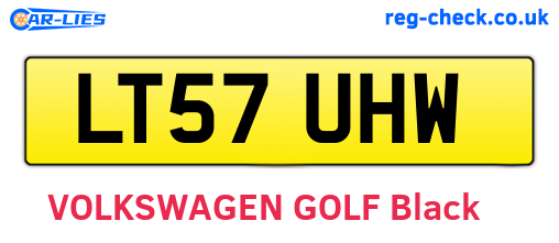 LT57UHW are the vehicle registration plates.