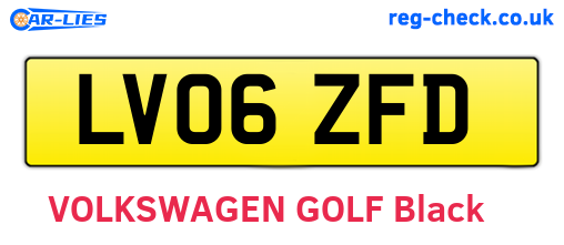 LV06ZFD are the vehicle registration plates.