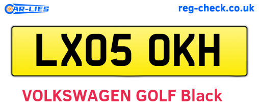 LX05OKH are the vehicle registration plates.