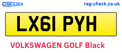LX61PYH are the vehicle registration plates.