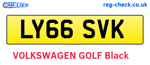 LY66SVK are the vehicle registration plates.