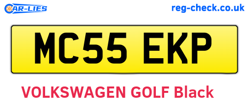MC55EKP are the vehicle registration plates.