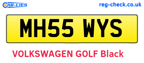 MH55WYS are the vehicle registration plates.