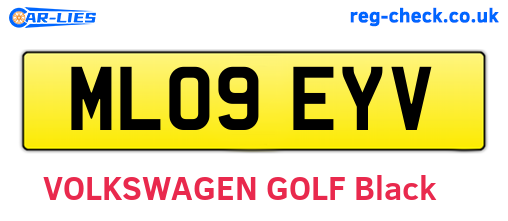 ML09EYV are the vehicle registration plates.