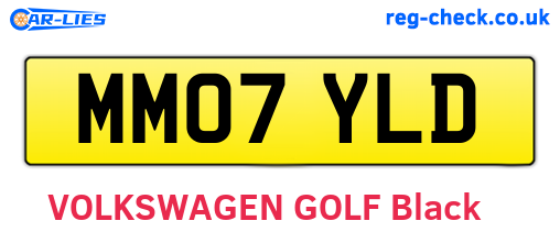 MM07YLD are the vehicle registration plates.
