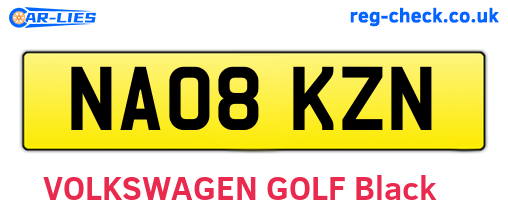 NA08KZN are the vehicle registration plates.