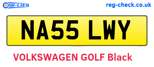 NA55LWY are the vehicle registration plates.