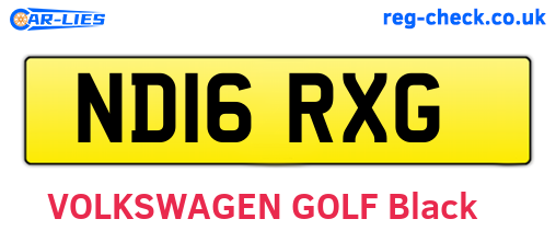ND16RXG are the vehicle registration plates.