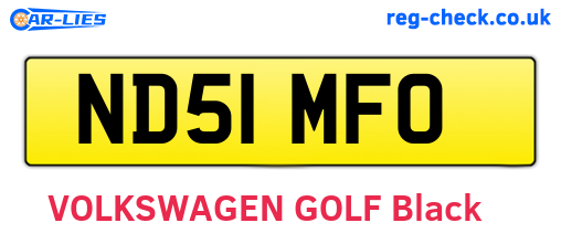 ND51MFO are the vehicle registration plates.