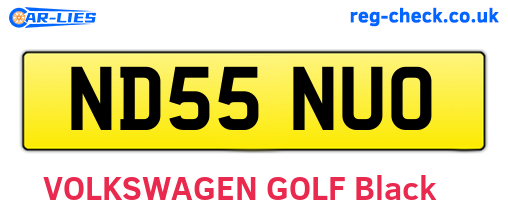 ND55NUO are the vehicle registration plates.