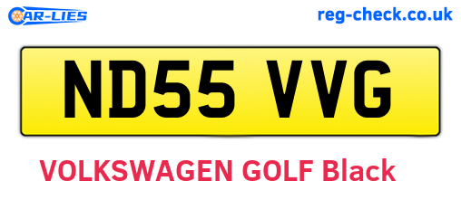 ND55VVG are the vehicle registration plates.