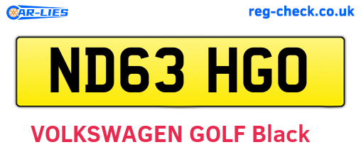 ND63HGO are the vehicle registration plates.