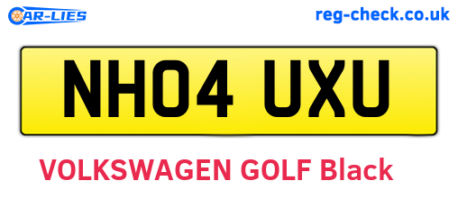 NH04UXU are the vehicle registration plates.