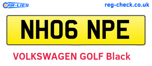 NH06NPE are the vehicle registration plates.