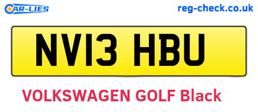 NV13HBU are the vehicle registration plates.