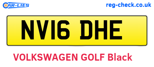 NV16DHE are the vehicle registration plates.