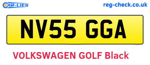 NV55GGA are the vehicle registration plates.