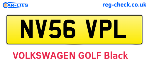NV56VPL are the vehicle registration plates.