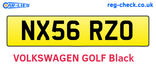 NX56RZO are the vehicle registration plates.