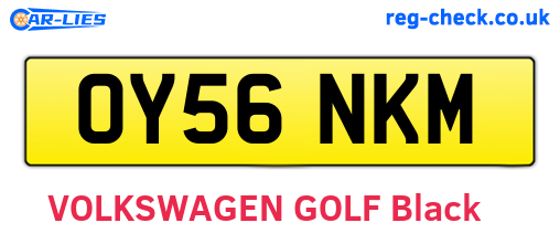 OY56NKM are the vehicle registration plates.