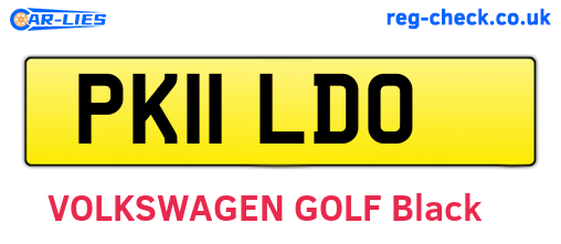 PK11LDO are the vehicle registration plates.