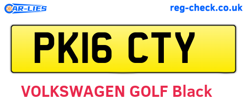 PK16CTY are the vehicle registration plates.