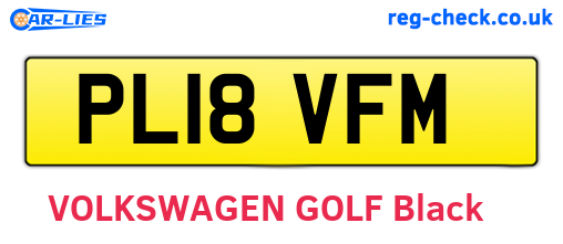 PL18VFM are the vehicle registration plates.