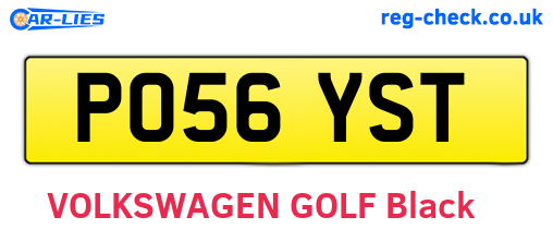 PO56YST are the vehicle registration plates.