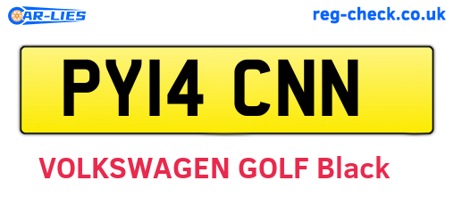PY14CNN are the vehicle registration plates.