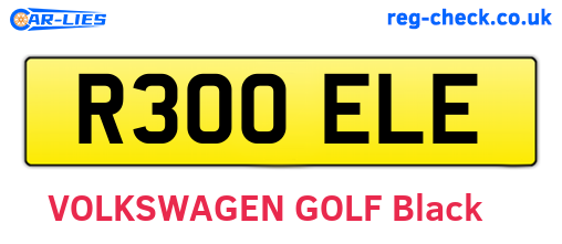 R300ELE are the vehicle registration plates.