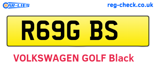 R69GBS are the vehicle registration plates.