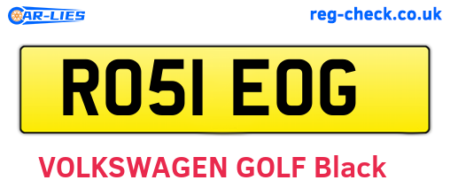 RO51EOG are the vehicle registration plates.