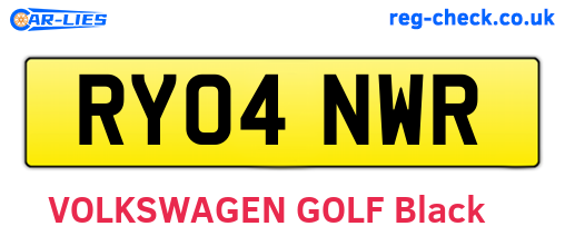 RY04NWR are the vehicle registration plates.